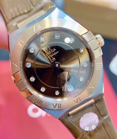 Omega Constelllation 34MM Diameter Senda 18K Mechanical Movement Lady Watch 